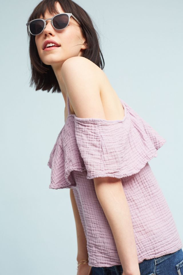 Michael Stars Textured Open-Shoulder Top #1