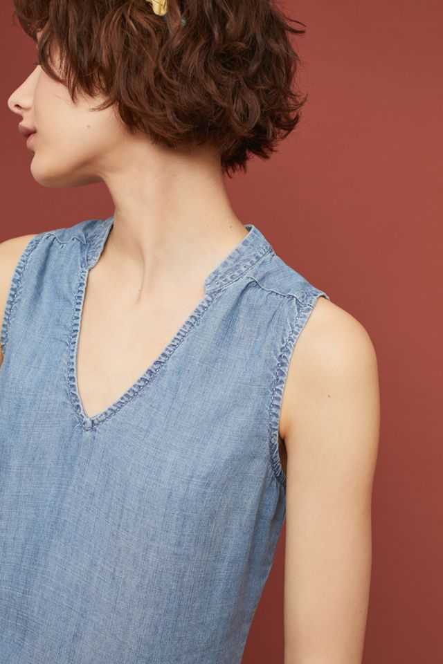 Michael Stars Chambray V-Neck Top #2