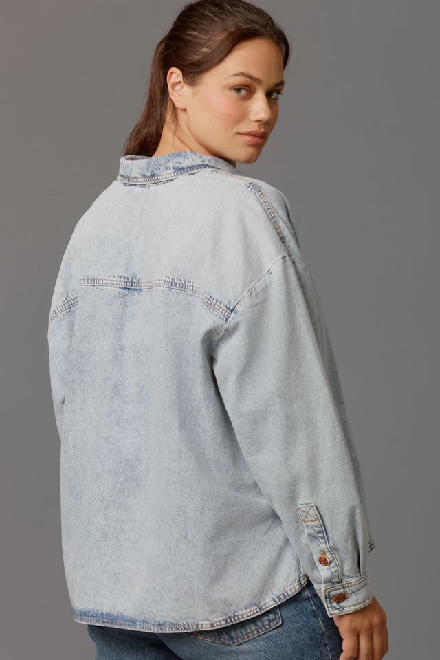 The Becca Regenerative Cotton Denim Popover Shirt by Pilcro #5