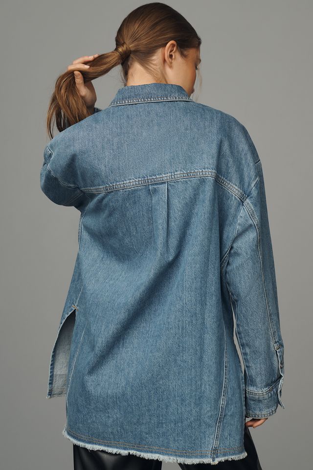 Pilcro Long-Sleeve Denim Chore Shirt #3