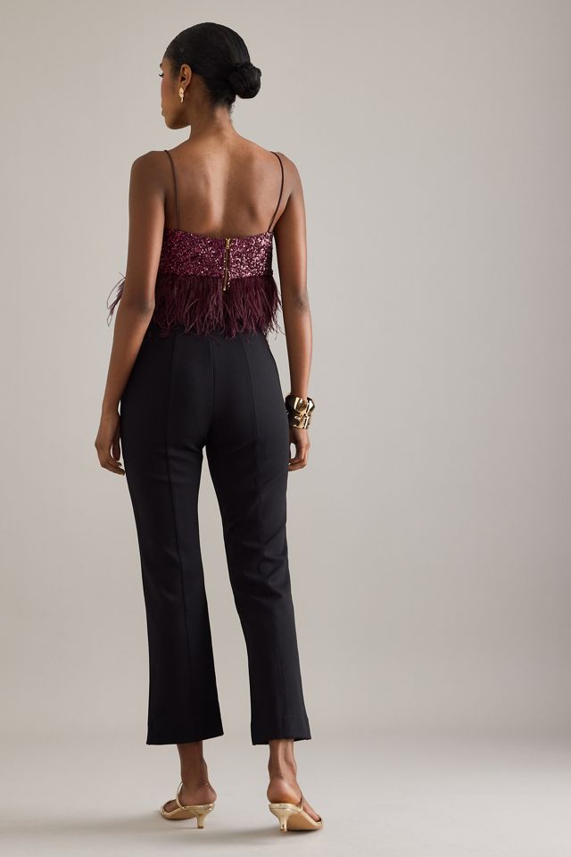 By Anthropologie Pailletten-Feder-Trägertop #4