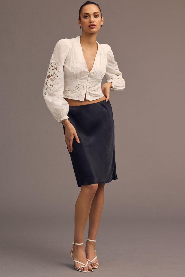 Farm Rio Long-Sleeve Lace Blouse #3