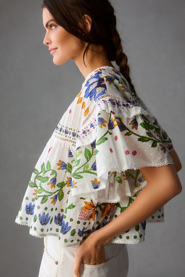Farm Rio Summer Garden Blouse #1