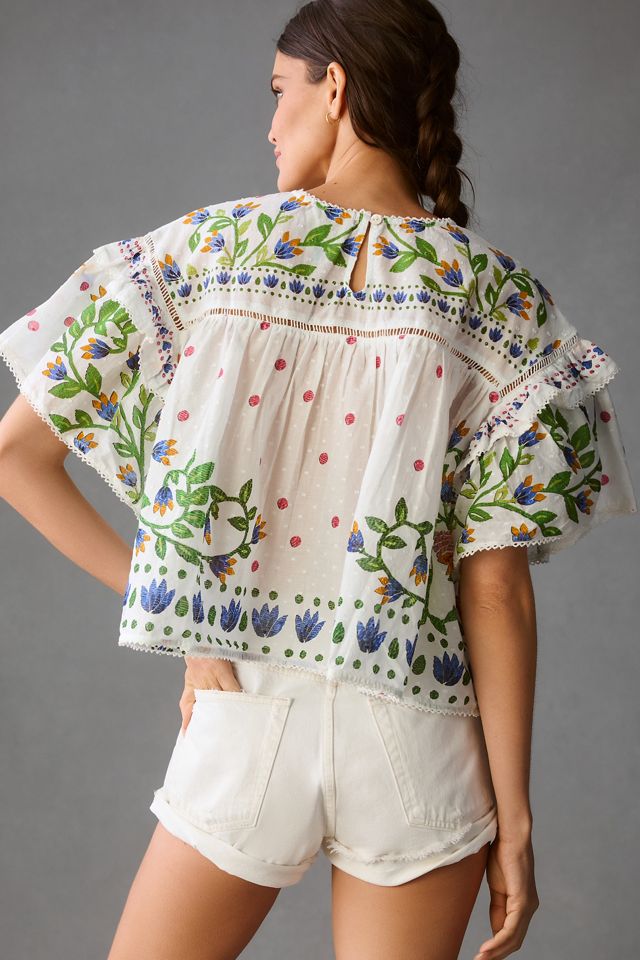 Farm Rio Summer Garden Blouse #2