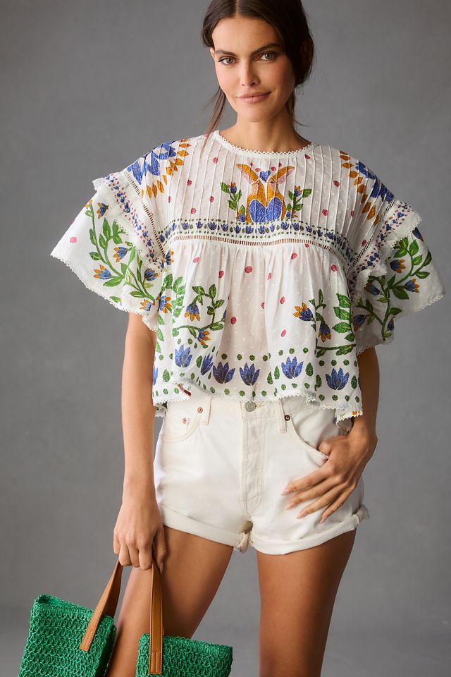 Farm Rio Summer Garden Blouse #3