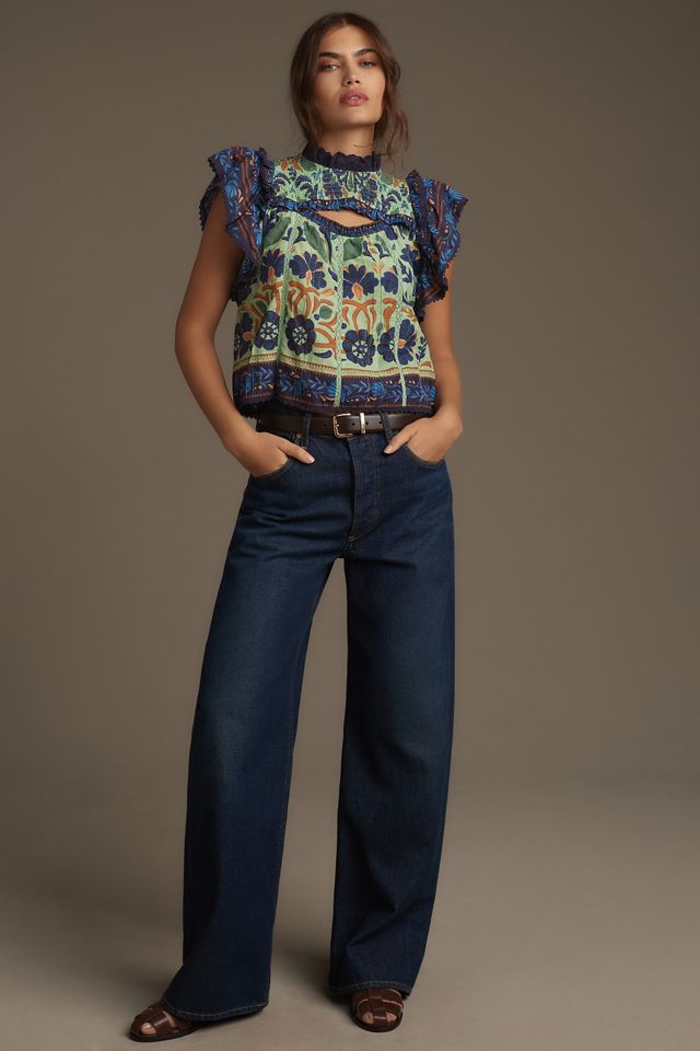 Farm Rio Sleeveless Ruffle Blouse #2