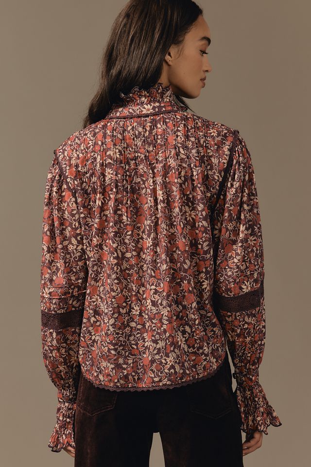 Farm Rio Chelsea Garden Long-Sleeve Blouse | Anthropologie