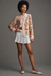 Farm Rio Garden Terrace Long-Sleeve Collared Buttondown Shirt