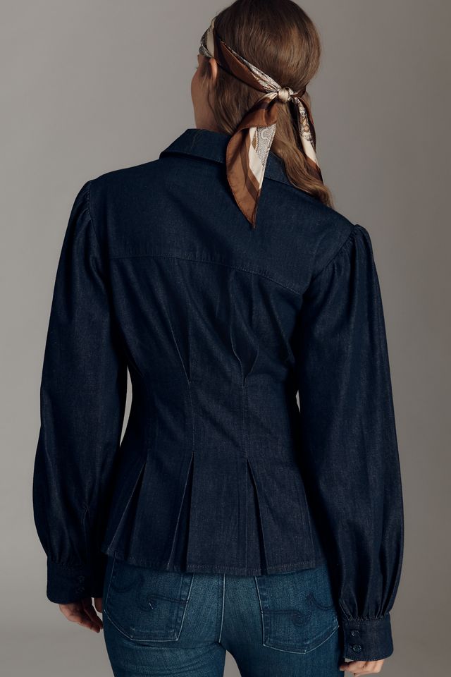 Pilcro Long-Sleeve Denim Buttondown Shirt #1