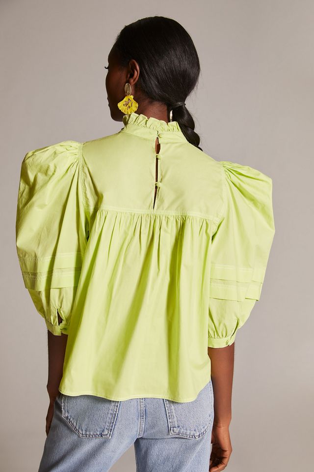 Hunter Bell NYC Puff-Sleeve Blouse #1