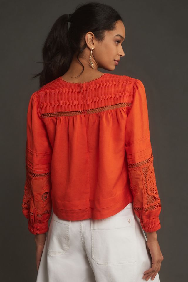 Hunter Bell Celine Linen Top #1