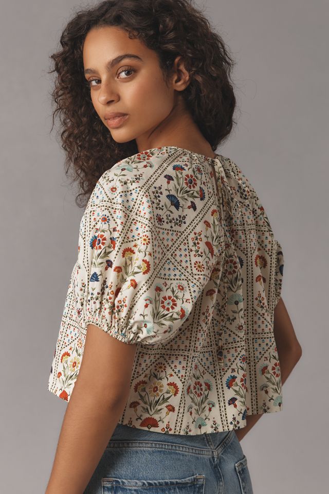 Hunter Bell Claudia Puff-Sleeve Top #3