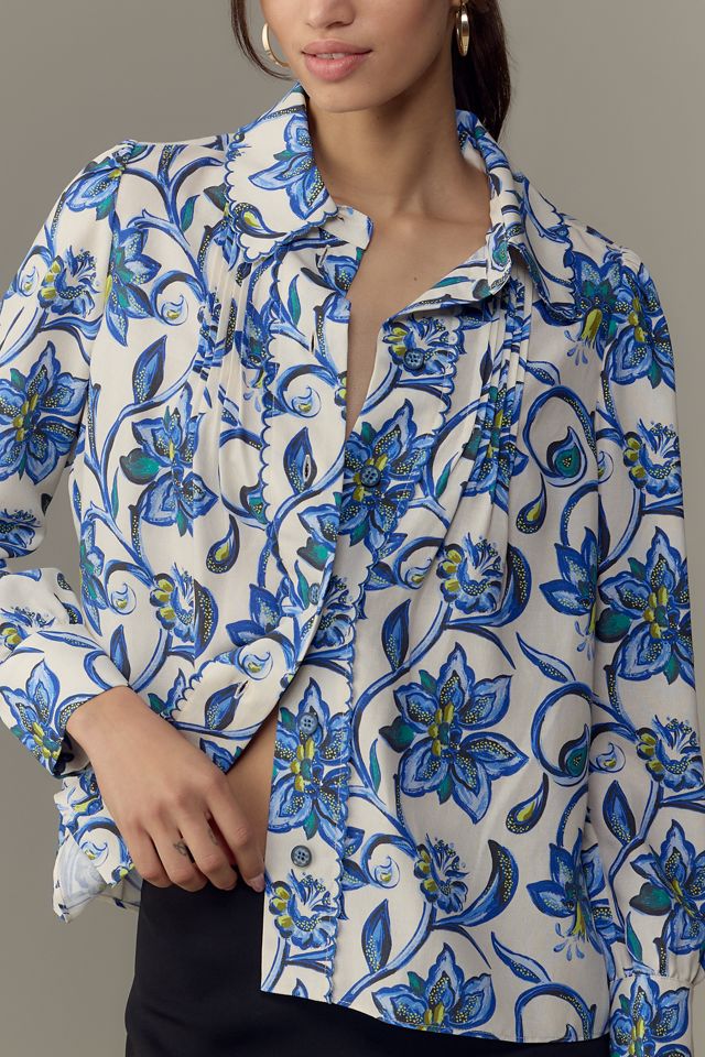 Hunter Bell James Linen Blend Blouse #2