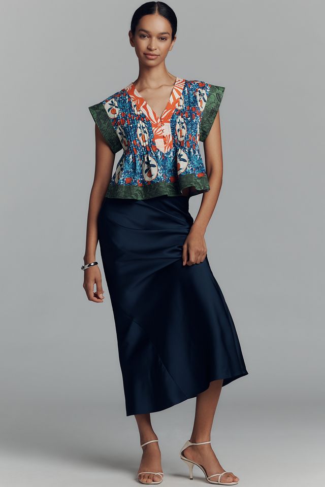 Hunter Bell Lola Short-Sleeve V-Neck Blouse #2