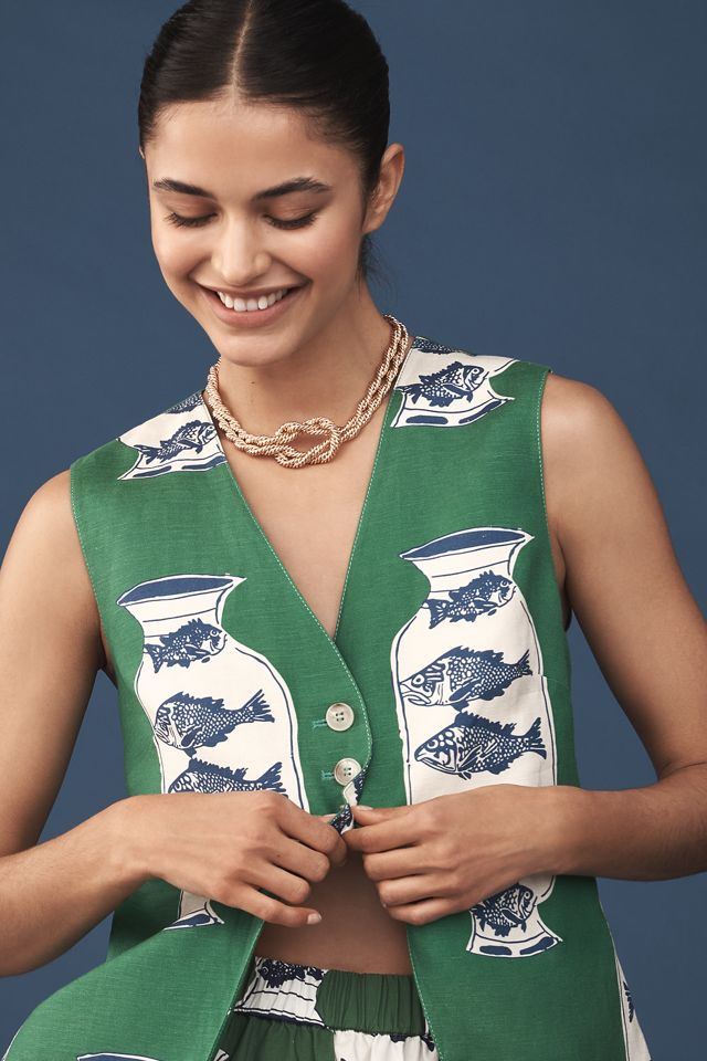 Hunter Bell Lachlyn Linen Blend Vest #3