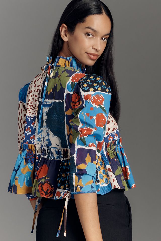 Hunter Bell Willa Cropped Peplum Top #2
