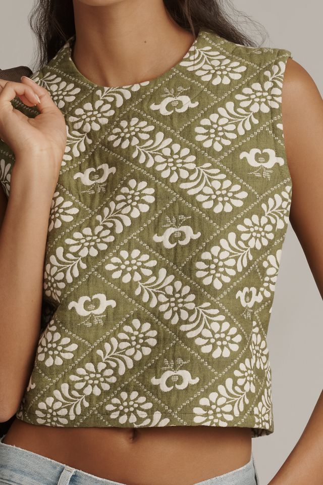 Hunter Bell Manning Jacquard Crop Top #3