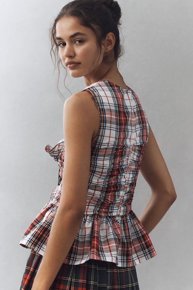 Hunter Bell Sleeveless Ruffle Peplum Top #1