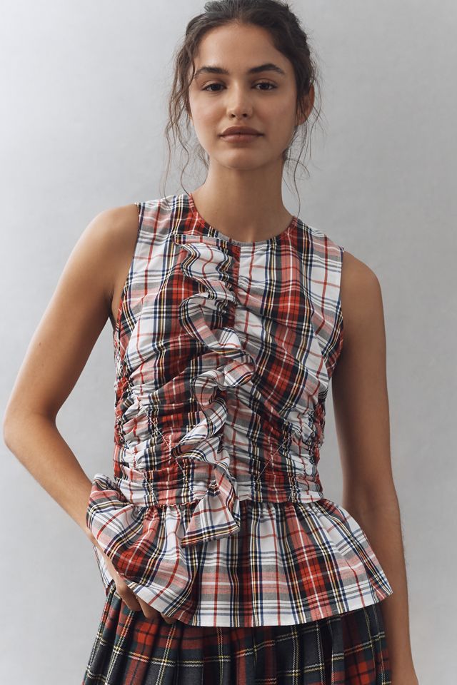 Hunter Bell Sleeveless Ruffle Peplum Top #3