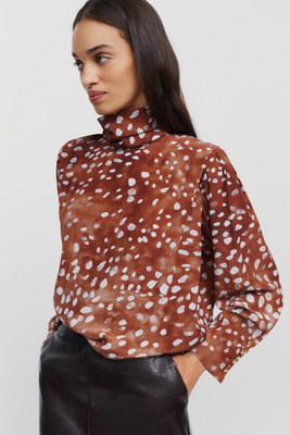 Hunter Bell Ellerie High Mock Neck Blouse by Anthropologie
