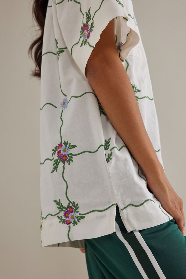 Chemise à manches courtes en coton bio à grands carreaux Damson Madder #3