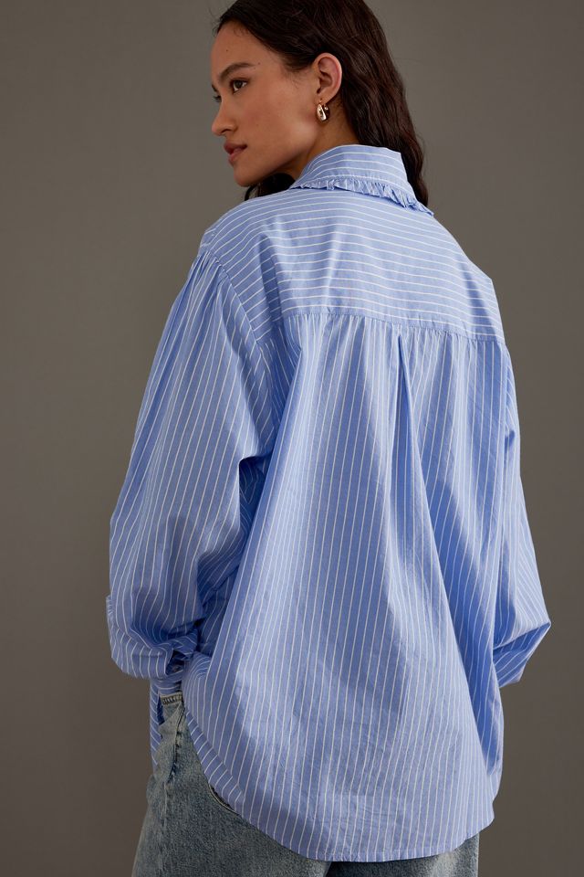 Damson Madder Kendall Long-Sleeve Ruffle Shirt | Anthropologie UK