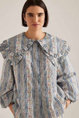 Damson Madder Lois Double-Collar Blouse