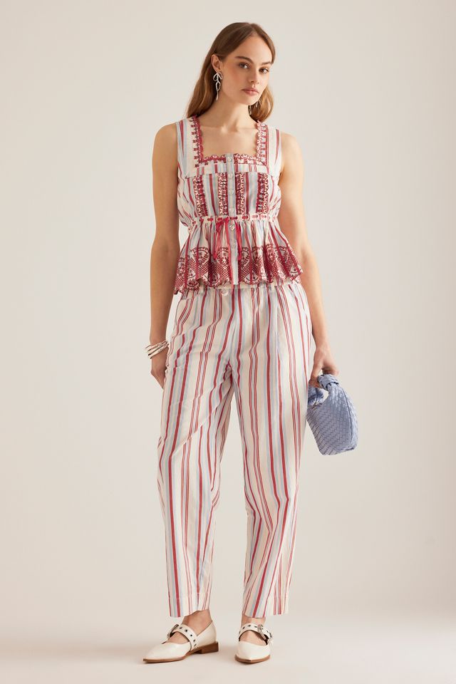 Blusa sin Mangas Bordada Amaya Damson Madder #2