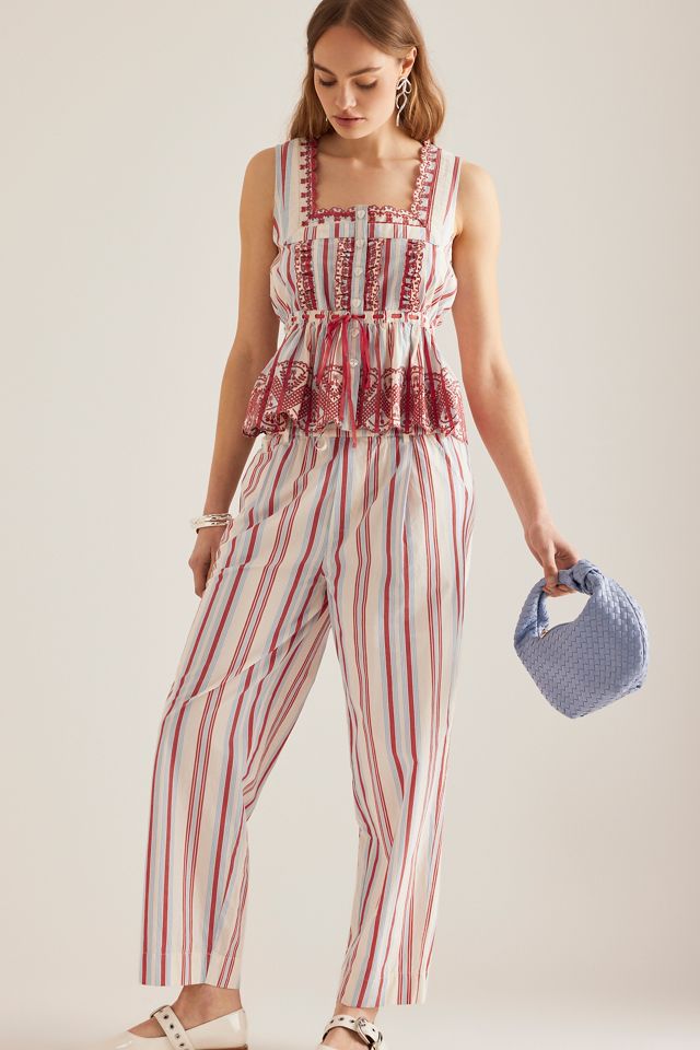 Blusa sin Mangas Bordada Amaya Damson Madder #4
