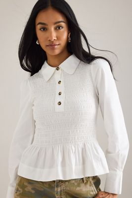 Camisa Fruncida Hazel Damson Madder