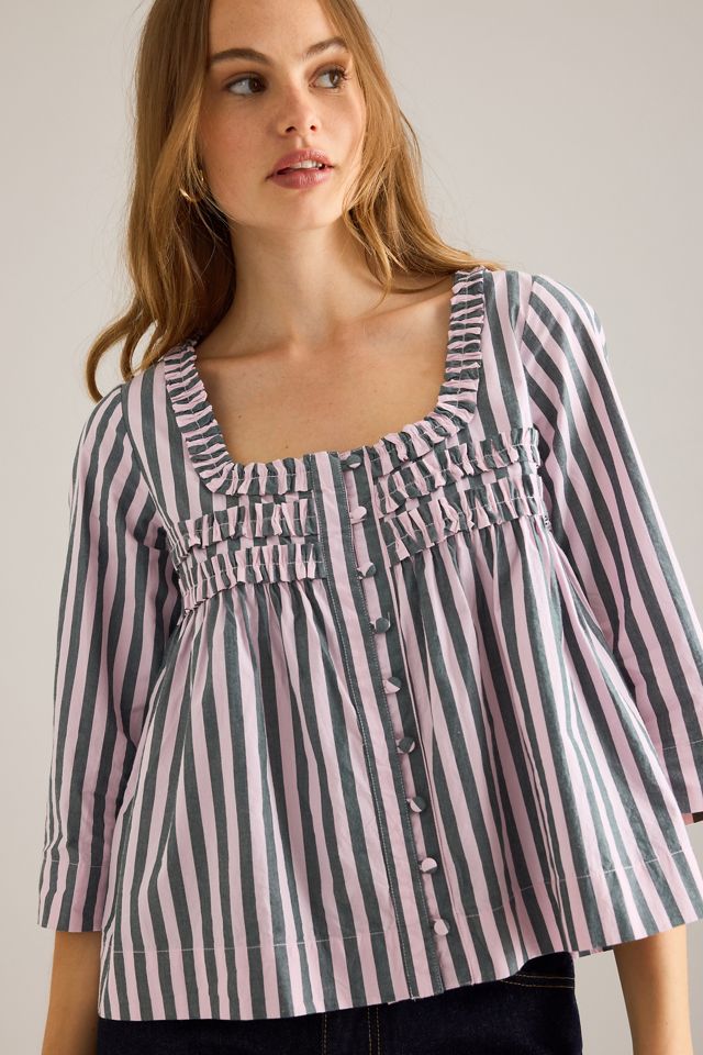 Camicetta a righe Leilani Damson Madder #4