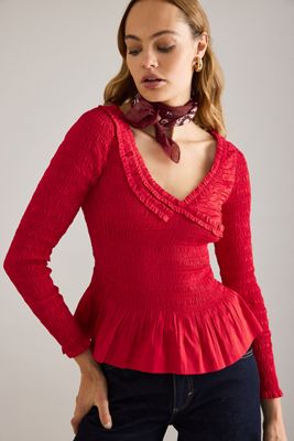 Damson Madder Suri Shirred Blouse