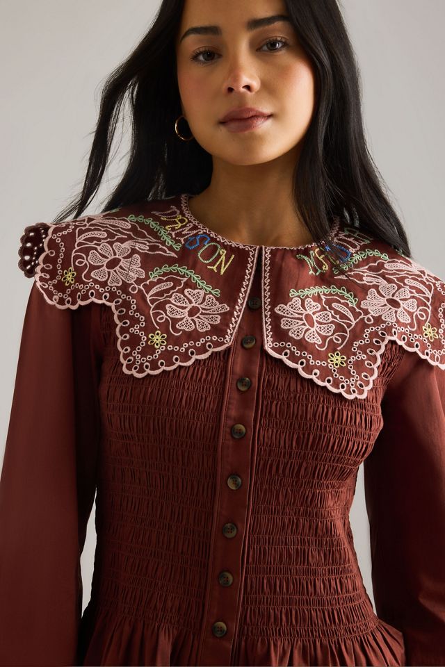 Damson Madder Fern Embroidered Blouse #4