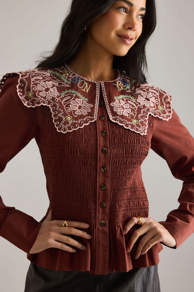 Damson Madder Fern Embroidered Blouse #3