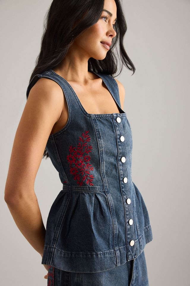 Damson Madder Mitzie Denim Tank Top | Anthropologie UK