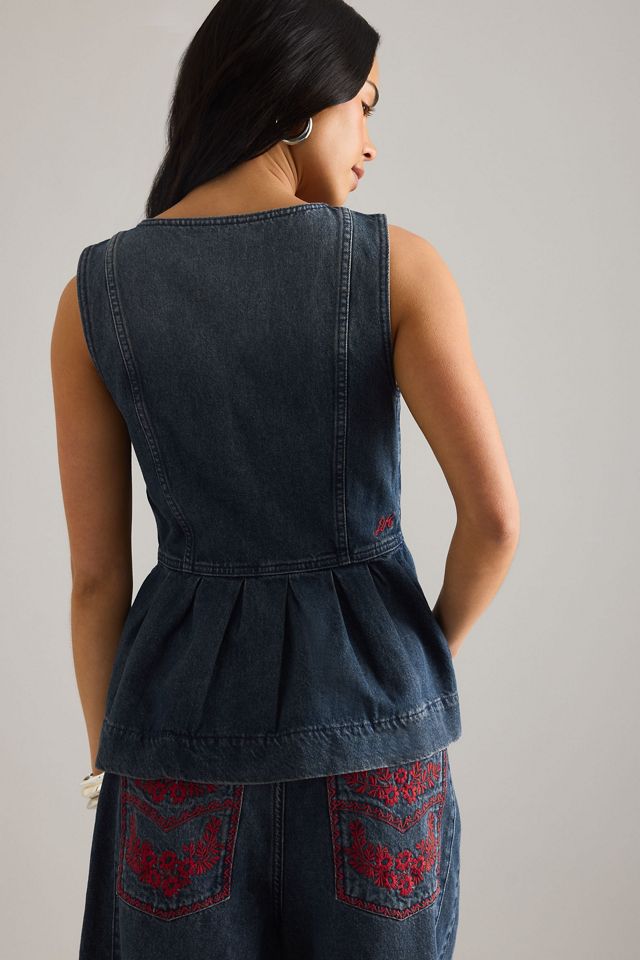 トップス Richmond denim tanktop DENIM TOP | Blue | .OBJECT CI UK