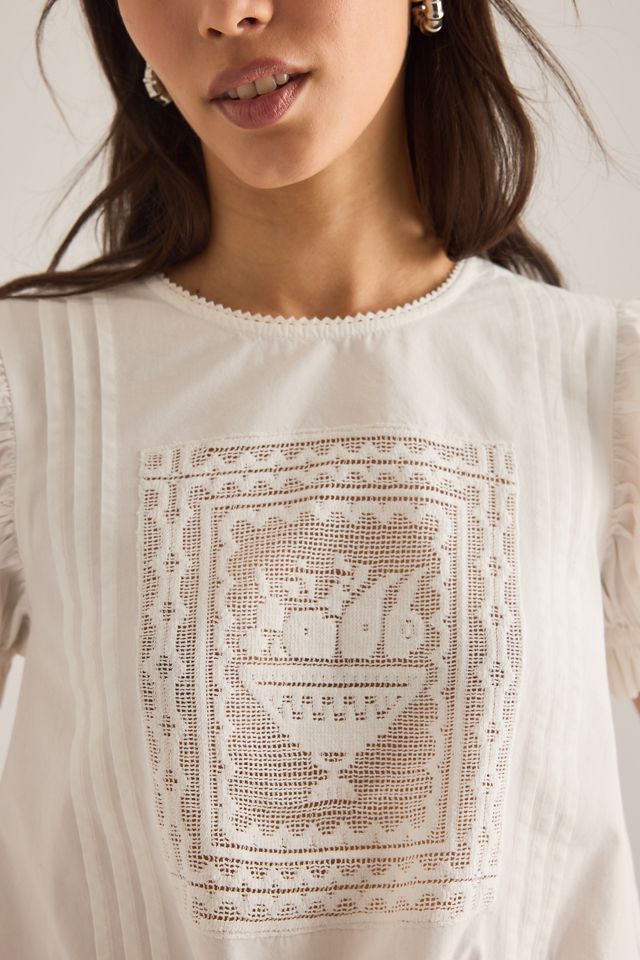 Blusa de Encaje Mabel Damson Madder #4