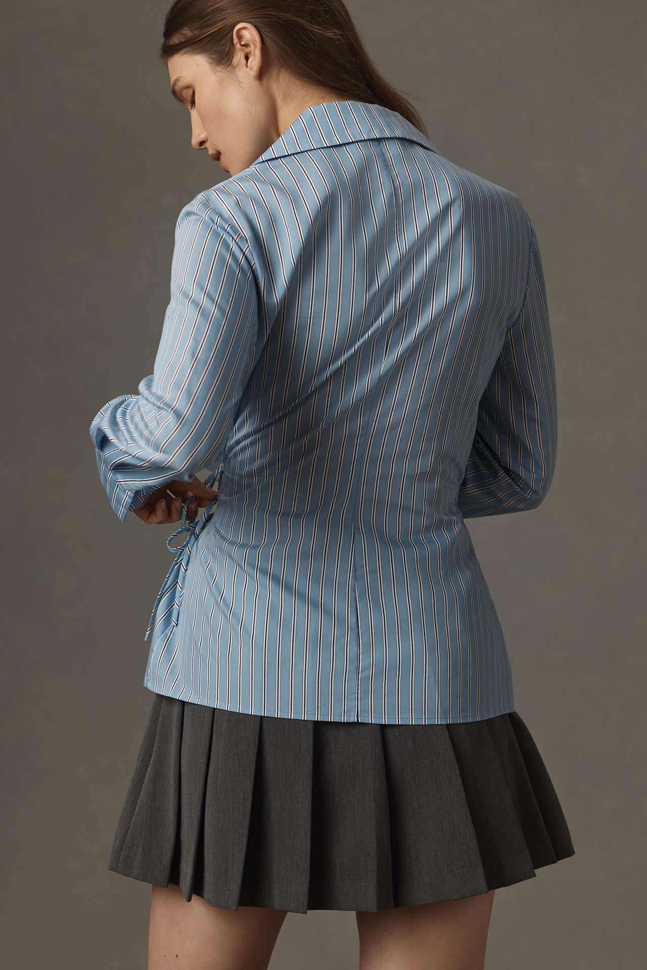 Nia Eliska Long-Sleeve Wrap Shirt