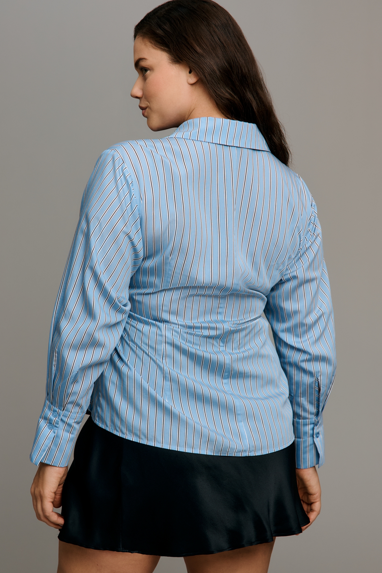 Nia Eliska Long-Sleeve Wrap Shirt