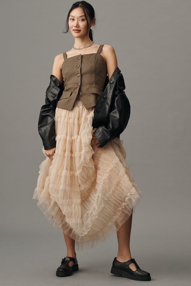 Flat White Button-Front Tank Vest #2