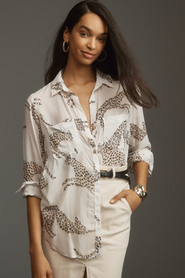 Pilcro The Romy Relaxed Buttondown Shirt By  In White