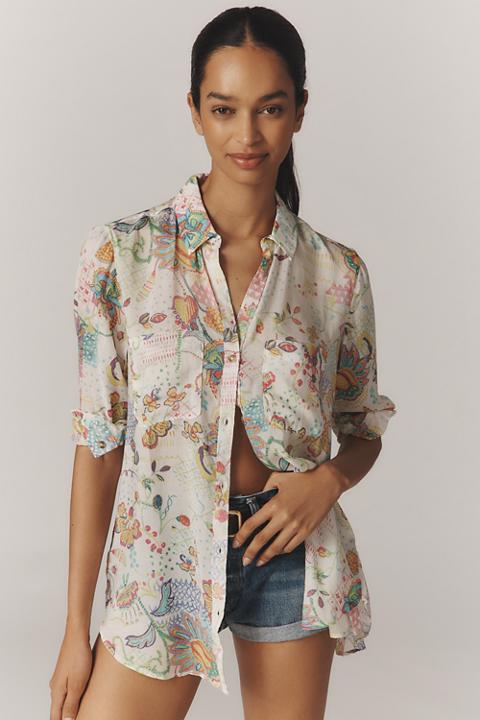 The Romy Relaxed Buttondown Shirt by Pilcro