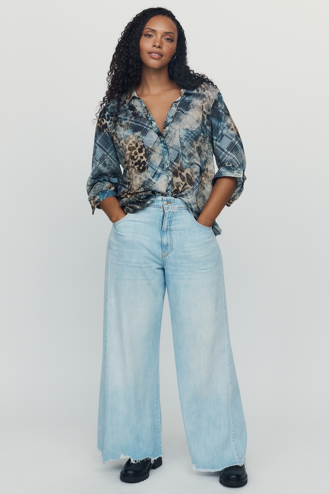 Romy Relaxed Buttondown Shirt by Pilcro