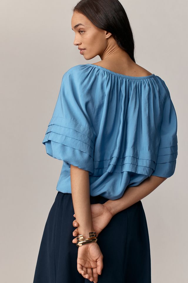 Maeve Short-Sleeve Bubble Tiered Top #2