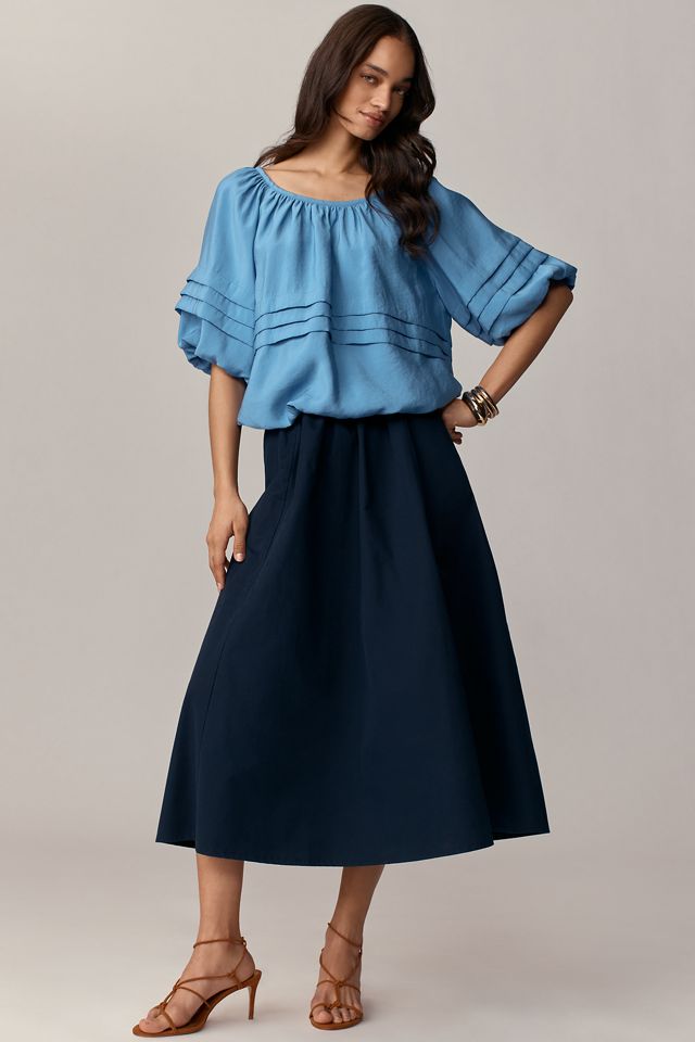 Maeve Short-Sleeve Bubble Tiered Top #3