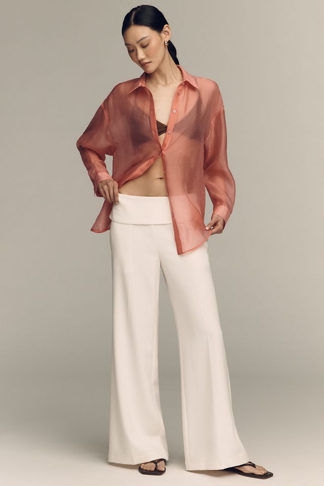 By Anthropologie Sheer Long-Sleeve Buttondown #2