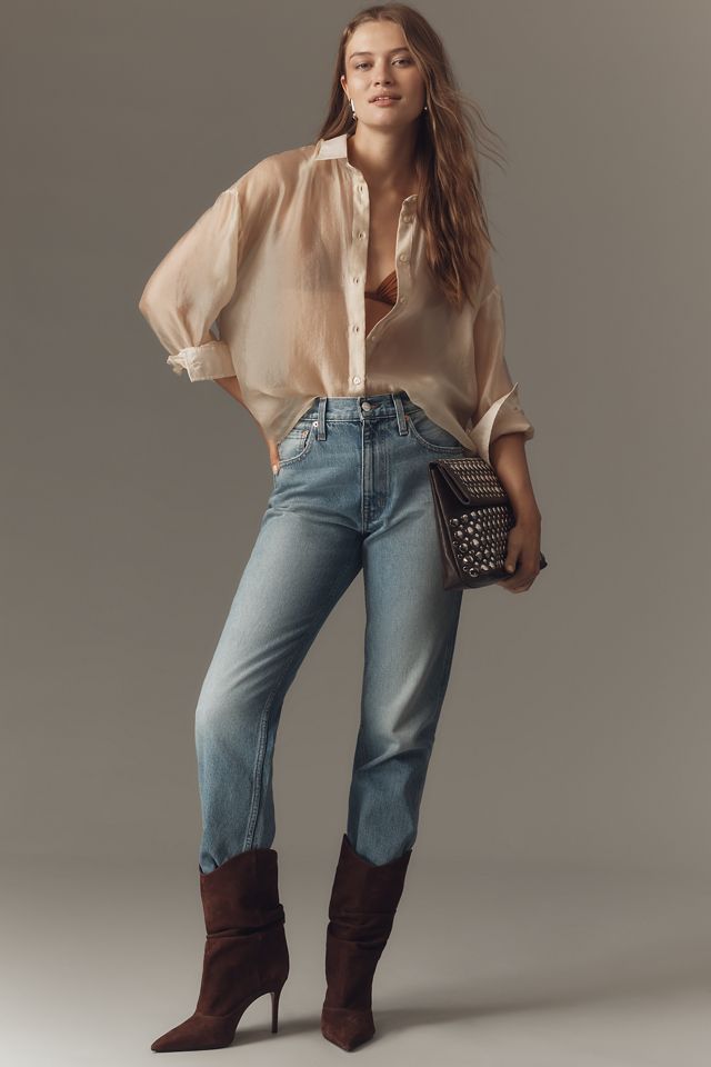 By Anthropologie Sheer Long-Sleeve Buttondown #2