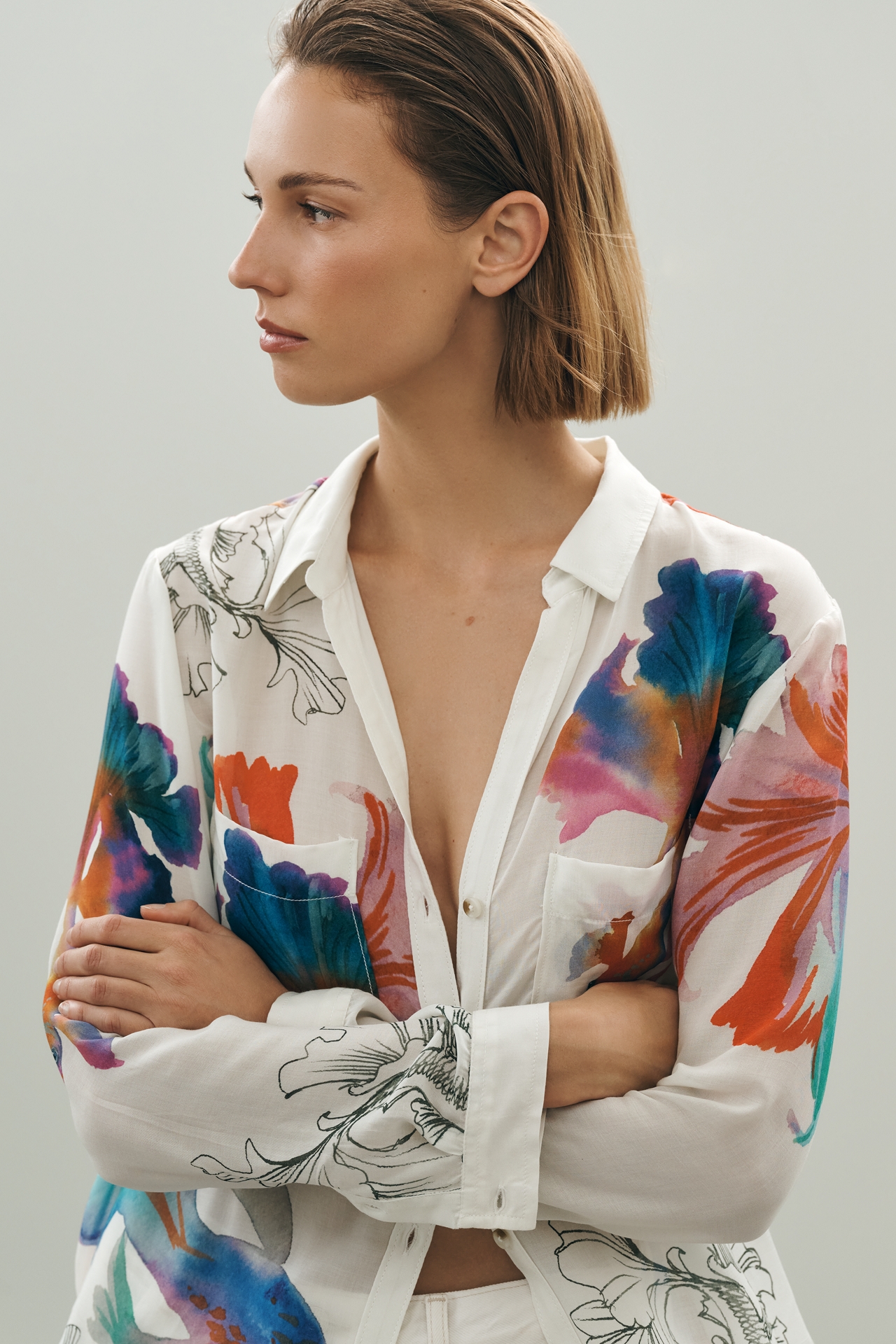 Romy Relaxed Buttondown Shirt by Pilcro
