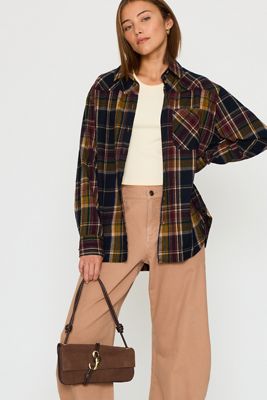 Camisa de Cuadros de Manga Larga 100% Algodón By Anthropologie