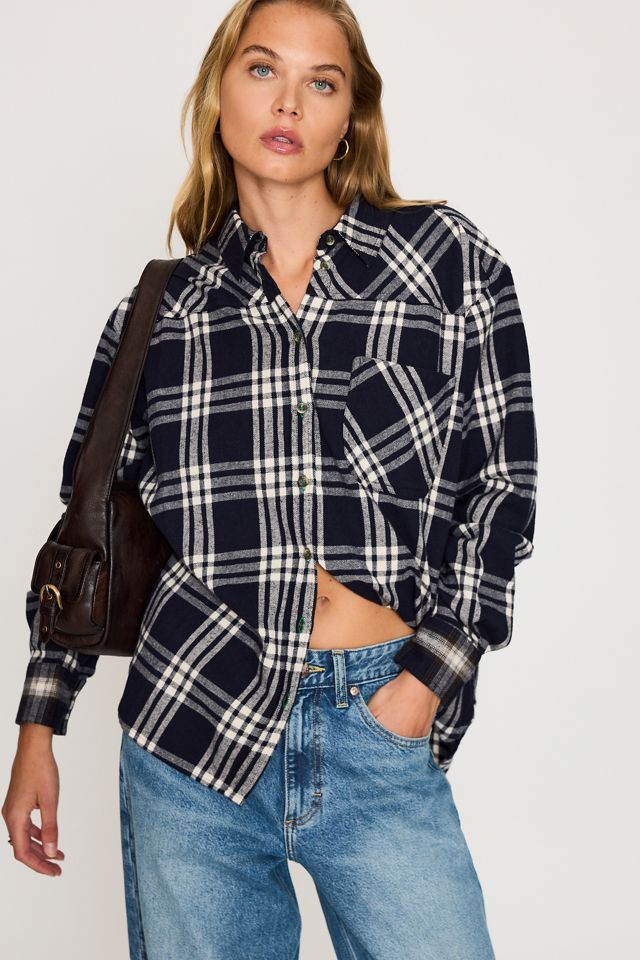 Chemise à carreaux à manches longues en coton 100% By Anthropologie #2